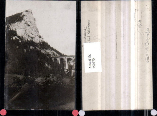 250770,Seltene Foto AK Semmering Polleruswand Viadukt Kalte Rinne Eisenbahnlinie
