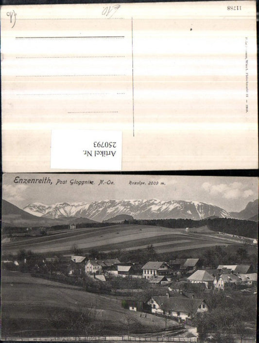 250793,Enzenreith b. Gloggnitz Teilansicht m. Raxalpe