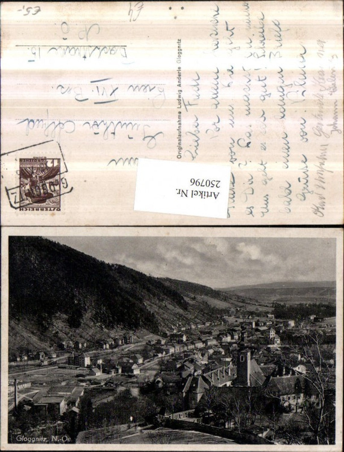 250796,Gloggnitz Totale m. Kirche