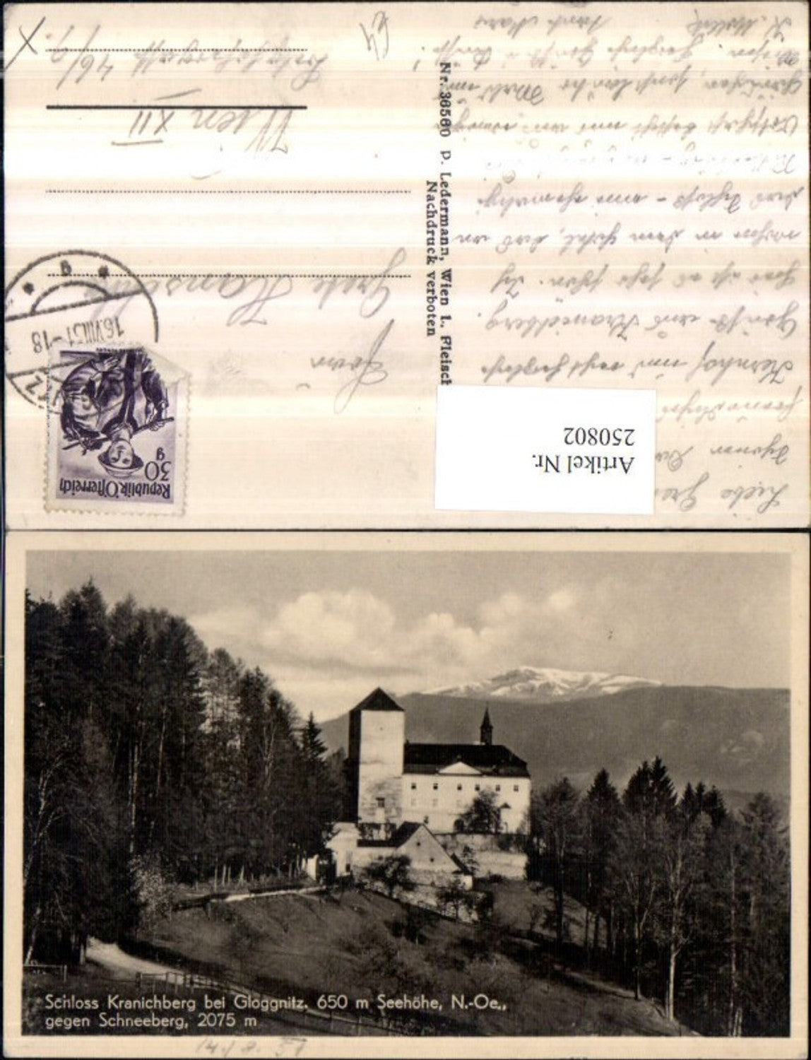 250802,Schloss Kranichberg b. Gloggnitz geg. Schneeberg