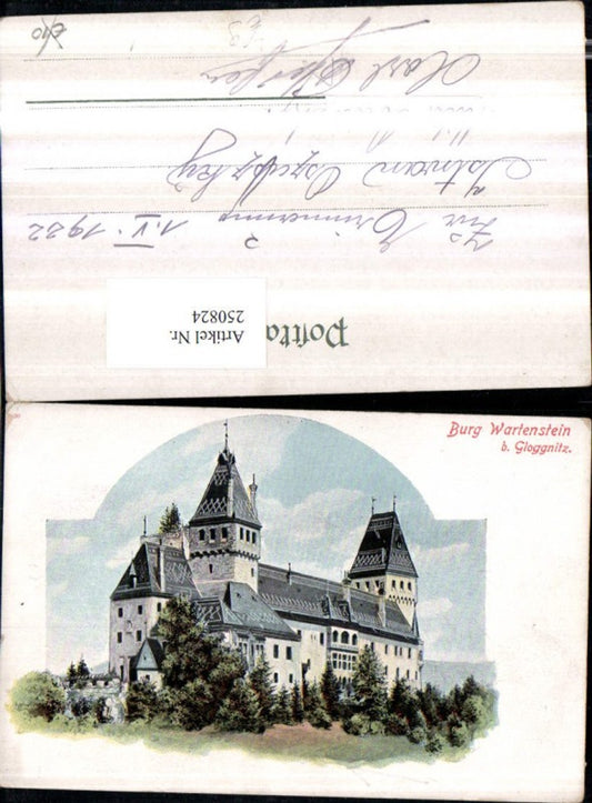 250824,Litho AK Burg Wartenstein b. Gloggnitz