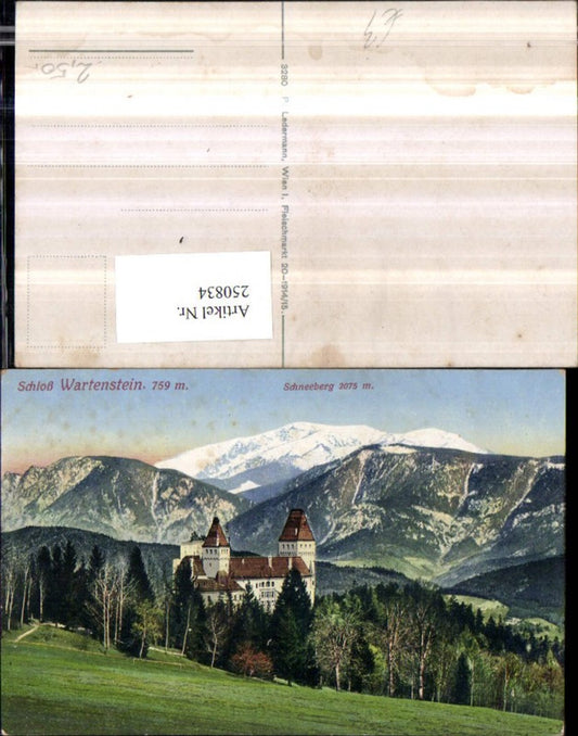 250834,Schloss Wartenstein b. Gloggnitz m. Schneeberg