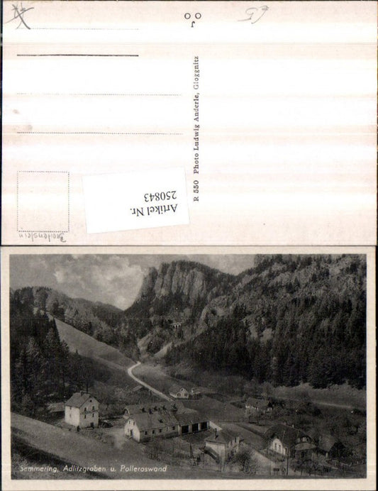 250843,Semmering Adlitzgraben u. Polleroswand