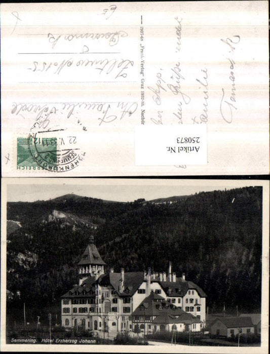 250873,Semmering Hotel Erzherzog Johann