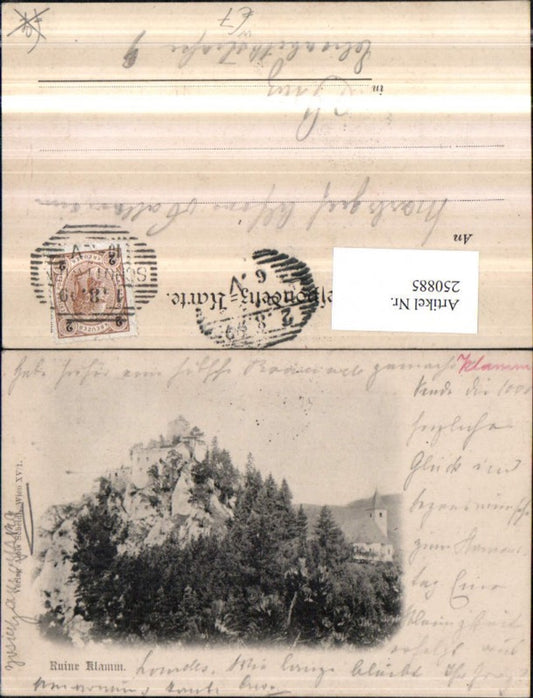 250885,Ruine Klamm b. Schottwien