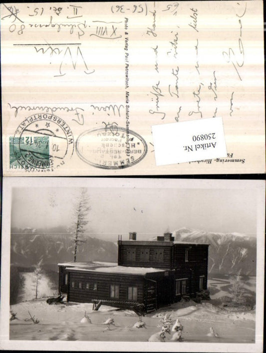 250890,Semmering Hirschenkogel Fürstin Elsa Schutzhaus Winterbild pub Foto Paul Petrowitsch