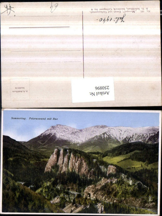 250896,Semmering Poleruswand Polleroswand m. Rax Bergkulisse