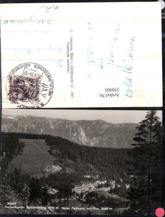 250903,Semmering Hotel Panhans m. Rax
