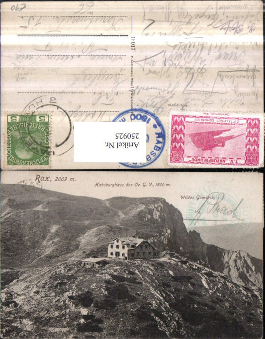 250925,Rax b. Reichenau Habsburghaus u. Wildes Gamseck Bergkulisse