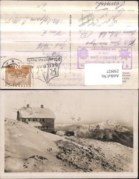 250927,Schneealpenhaus Bergkulisse Winterbild b. Puchberg