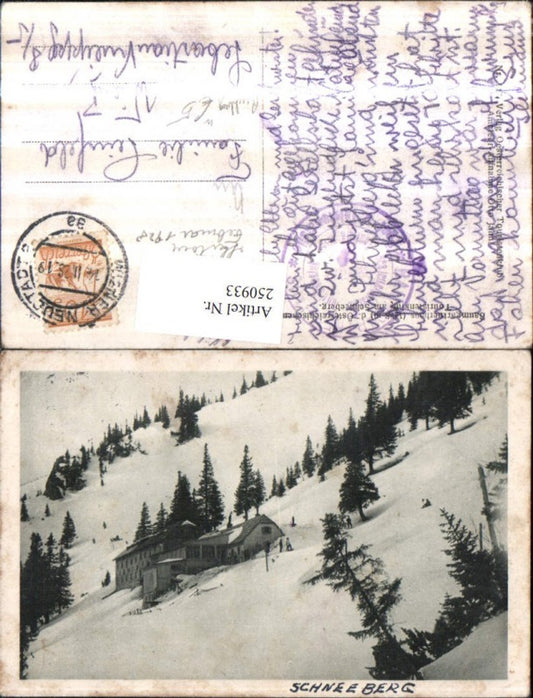 250933,Schneeberg Baumgartnerhaus Winterbild b. Puchberg