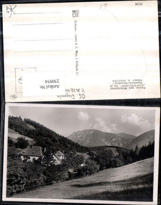 250954,Pension u. Wirtschaftshof Hahndlhof b. Payerbach Kreuzberg
