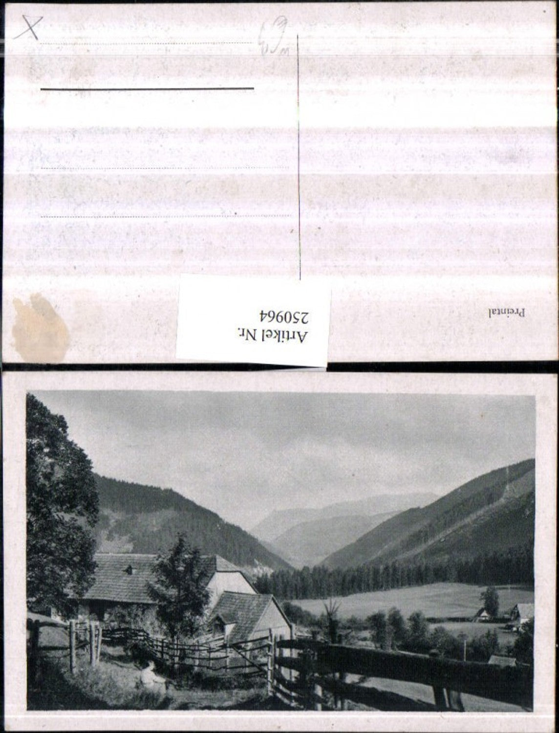 250964,Preintal Partie Holzzaun Haus b. Schwarzau im Gebirge