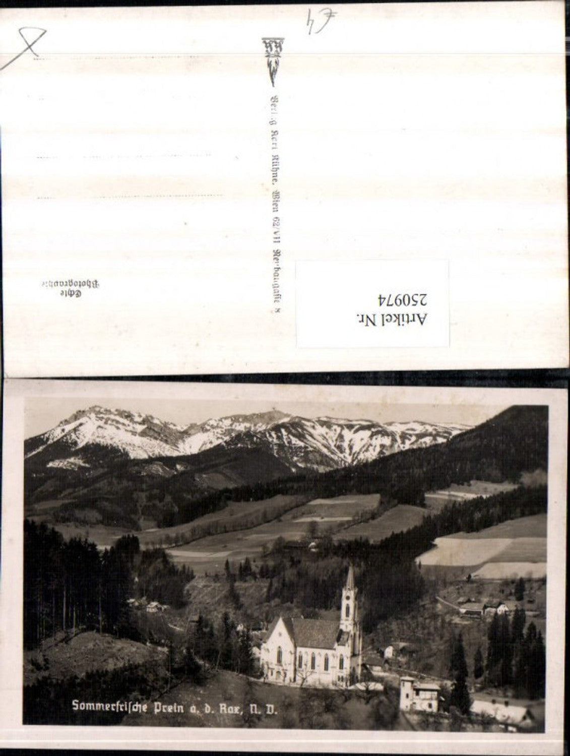 250974,Prein an d. Rax Kirche m. Rax