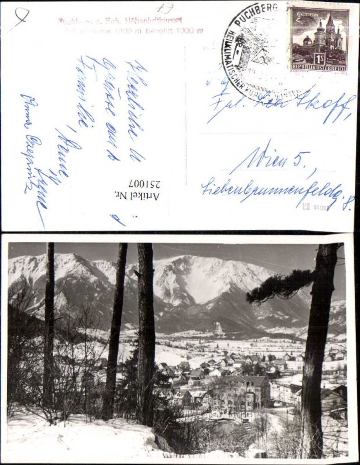 251007,Puchberg am Schneeberg Teilansicht Winterbild