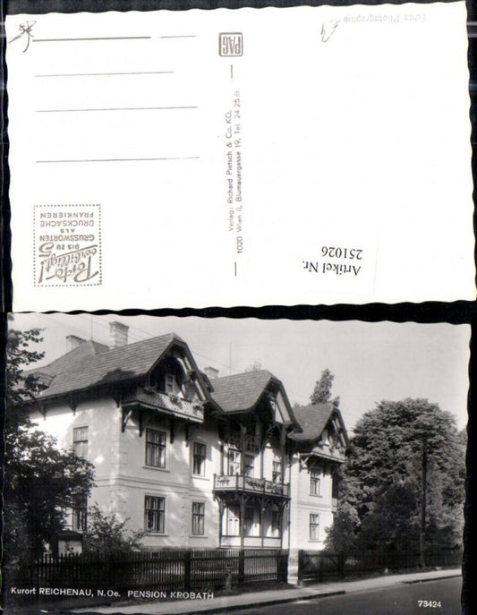 251026,Reichenau an d. Rax Pension Krobath
