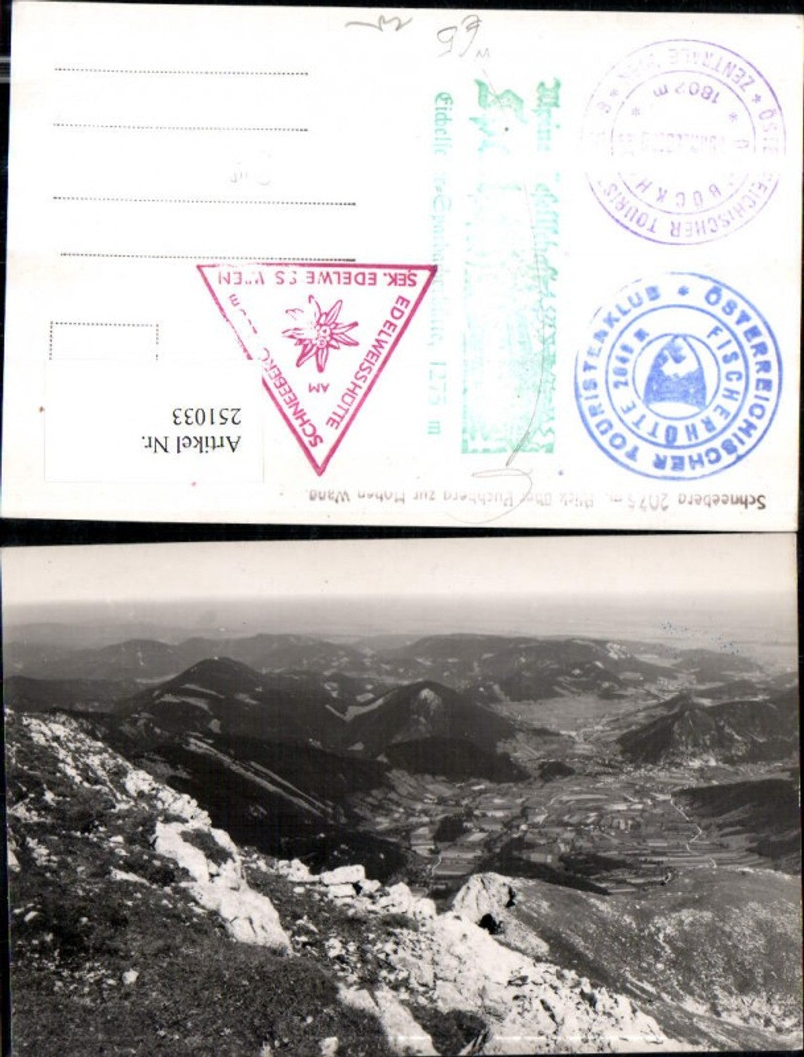 251033,Schneeberg Blick über Puchberg zur Hohen Wand
