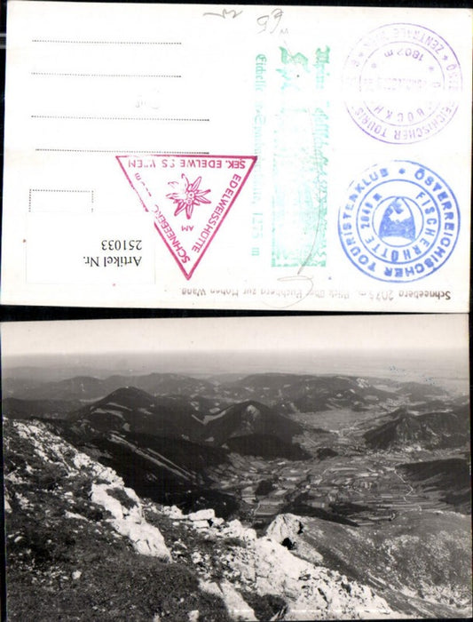 251033,Schneeberg Blick über Puchberg zur Hohen Wand