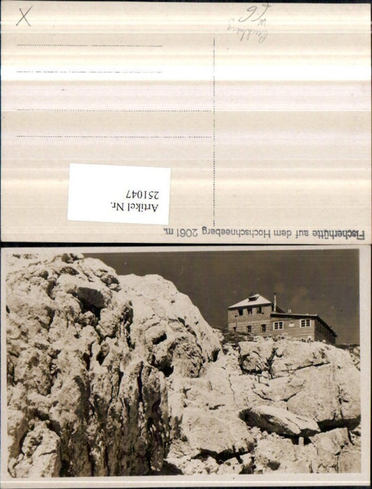 251047,Fischerhütte Berghütte auf d. Hochschneeberg b. Puchberg