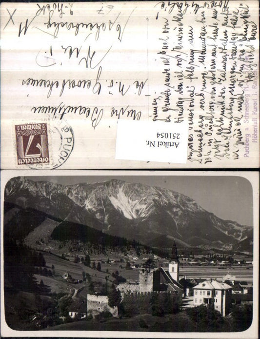 251054,Puchberg am Schneeberg Teilansicht Kirche Burg