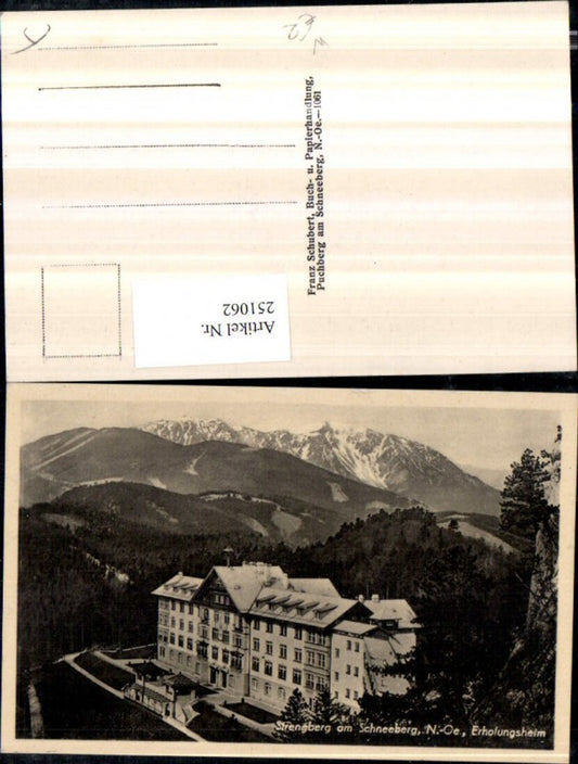 251062,Strengberg am Schneeberg Erholungsheim b. Puchberg