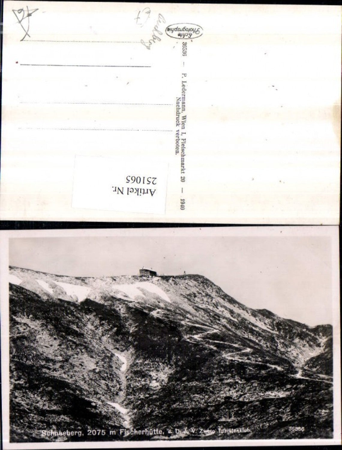 251065,Schneeberg Fischerhütte Bergkulisse b. Puchberg