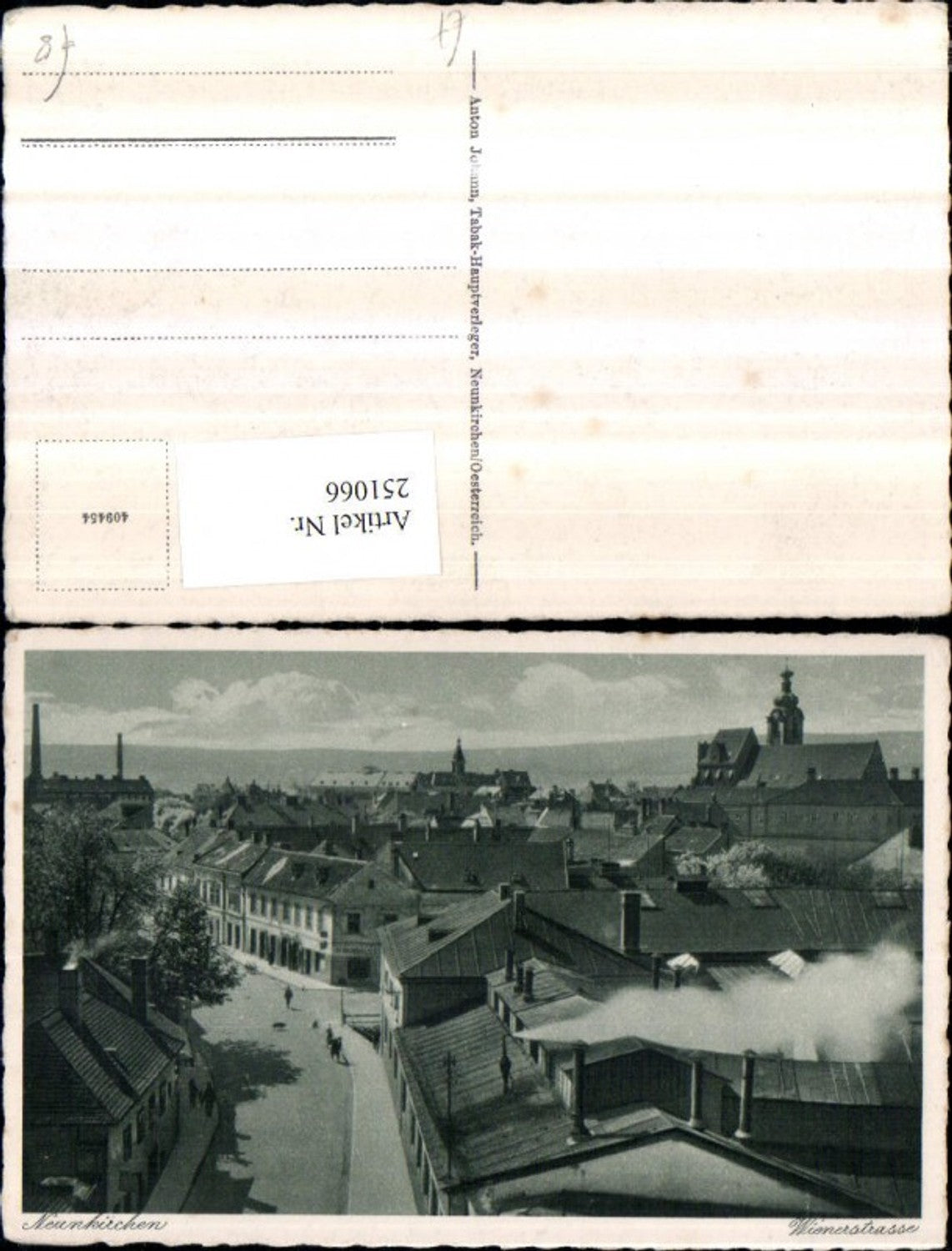 251066,Neunkirchen Teilansicht Wienerstraße Blick auf Kirche