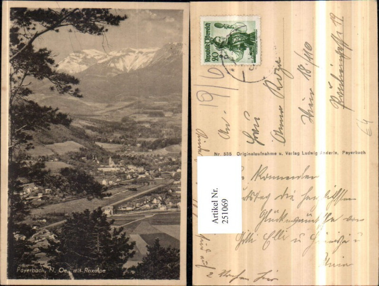 251069,Payerbach Totale m. Raxalpe