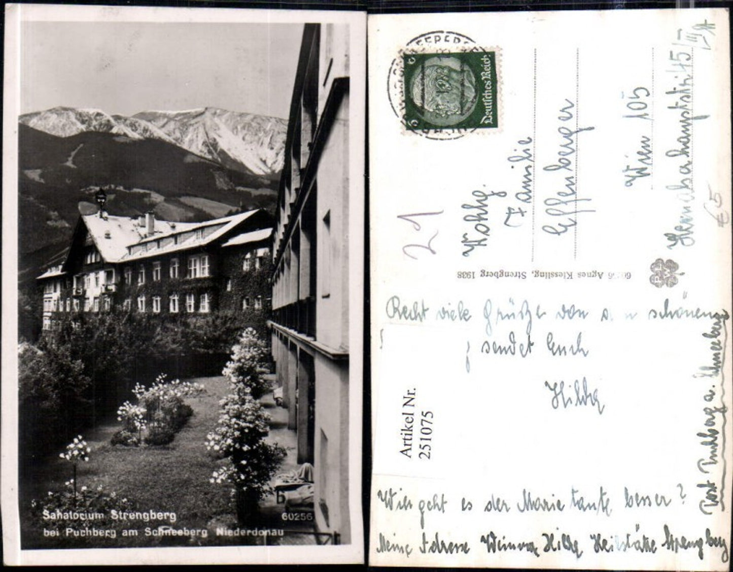 251075,Sanatorium Strengberg b. Puchberg am Schneeberg