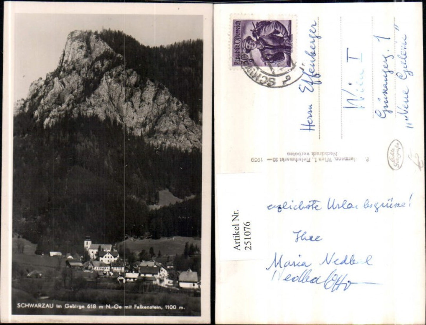 251076,Schwarzau im Gebirge m. Falkenstein