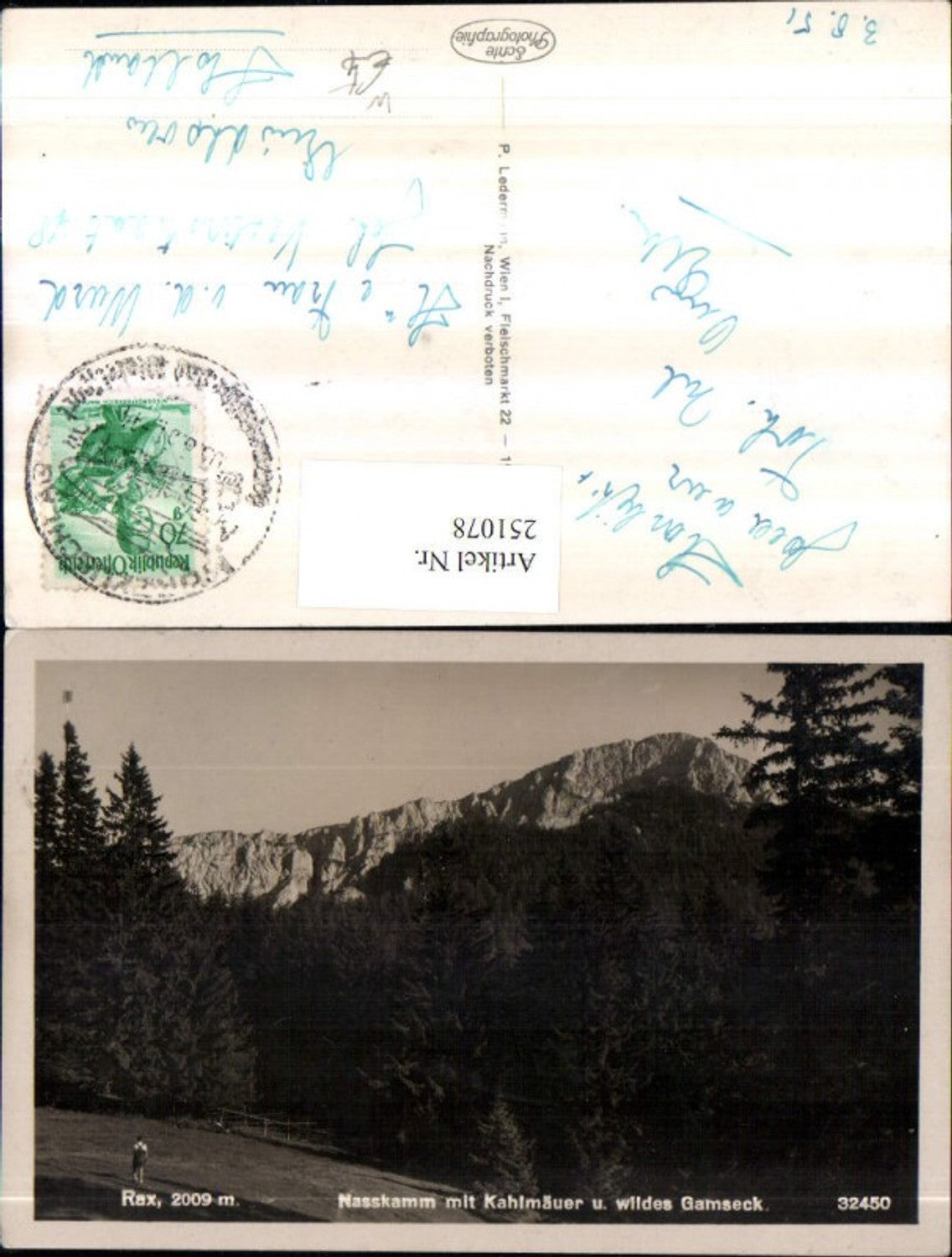 251078,Rax Nasskamm m. Kahlmäuer u. Wildes Gamseck b. Reichenau