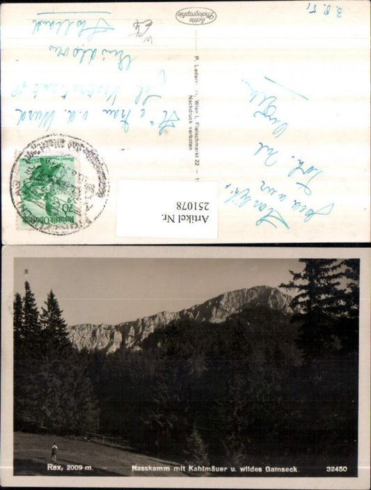 251078,Rax Nasskamm m. Kahlmäuer u. Wildes Gamseck b. Reichenau
