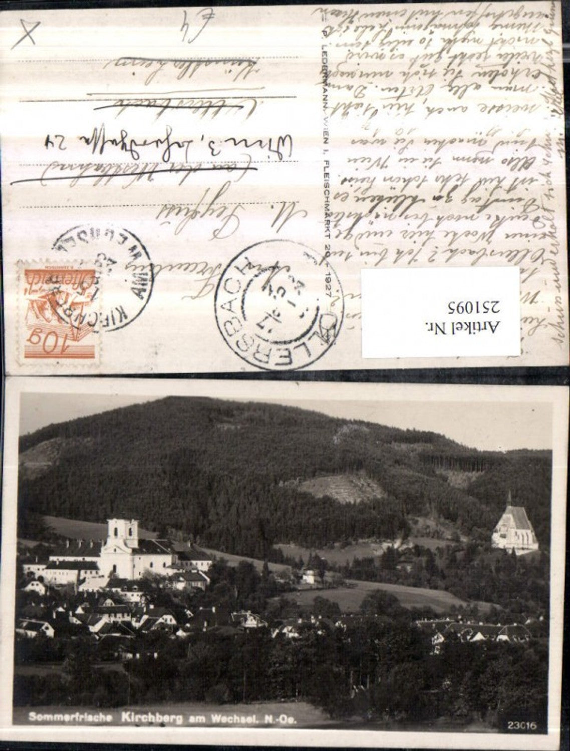 251095,Kirchberg am Wechsel Teilansicht Kirche u. Kloster