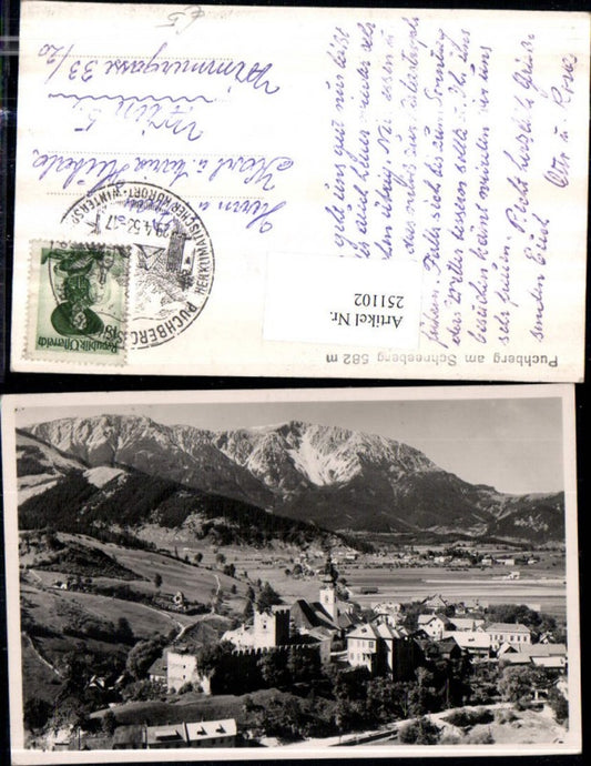 251102,Puchberg am Schneeberg Teilansicht Burg Ruine Kirche