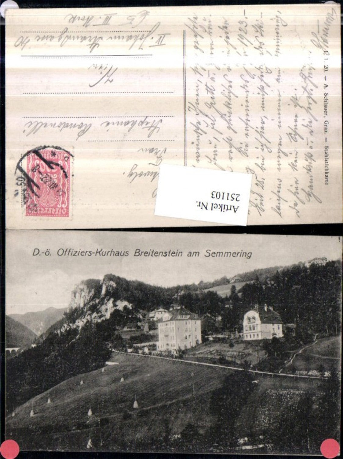 251103,Offiziers-Kurhaus Breitenstein am Semmering