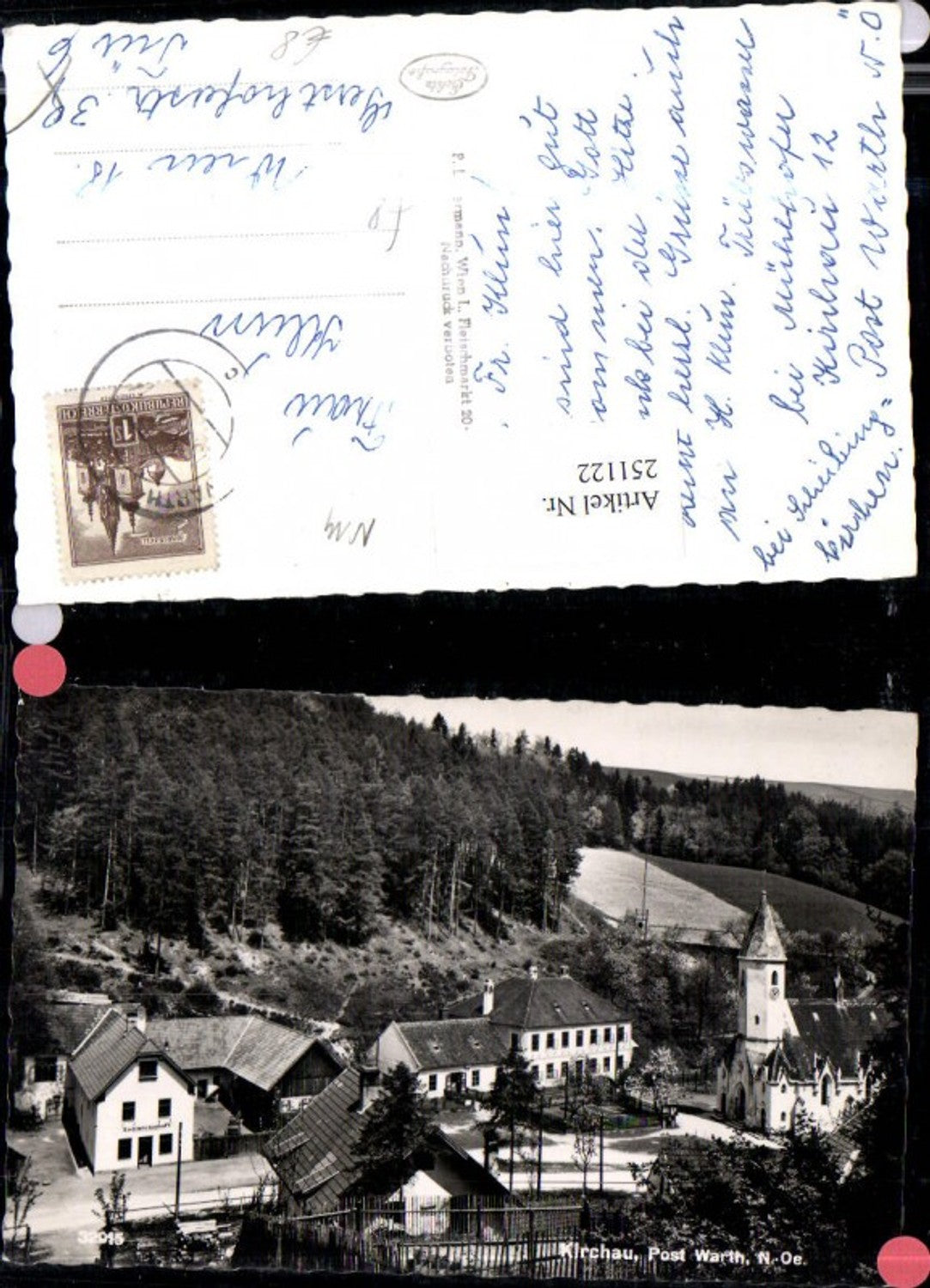 251122,Kirchau Gastwirtschaft Kirche b. Warth