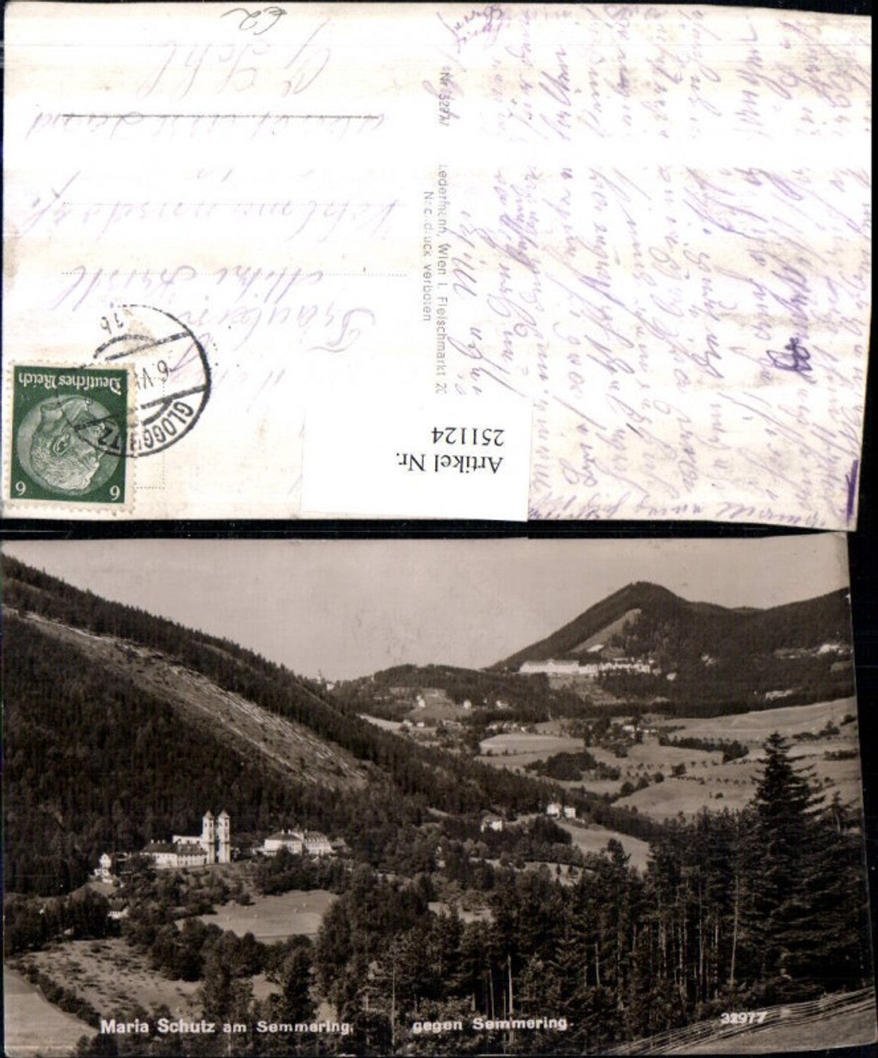 251124,Maria Schutz am Semmering Totale Kirche geg. Semmering