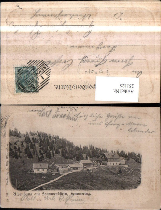 251125,Präge AK Semmering Alpenhaus am Sonnwendstein