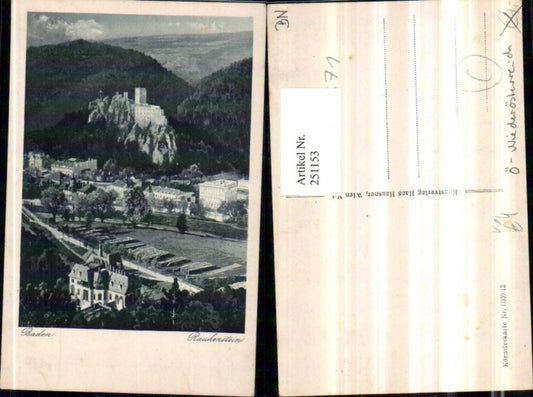 251153,Baden Rauhenstein Burg Ruine pub Hans Hausner 8009/12