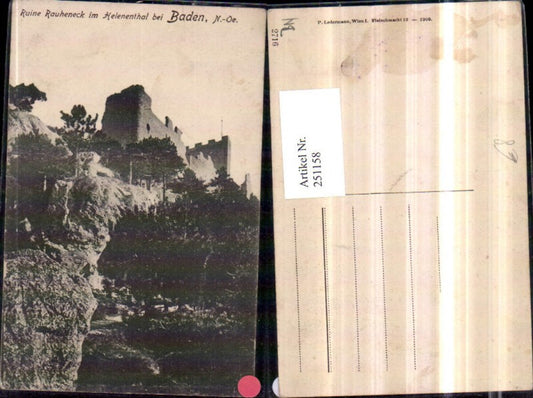 251158,Ruine Burgruine Rauheneck im Helenental b. Baden