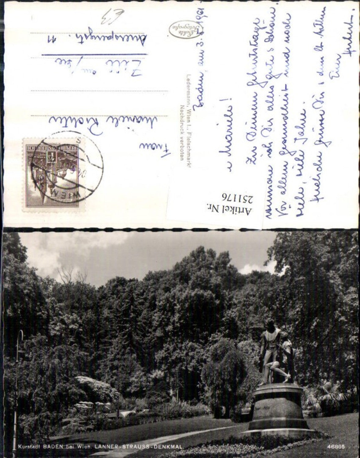 251176,Baden b. Wien Lanner-Strauss-Denkmal