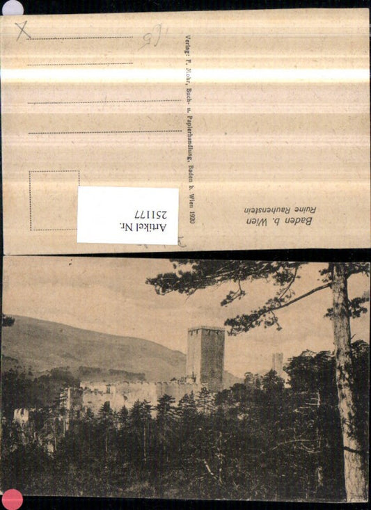 251177,Baden b. Wien Ruine Rauhenstein