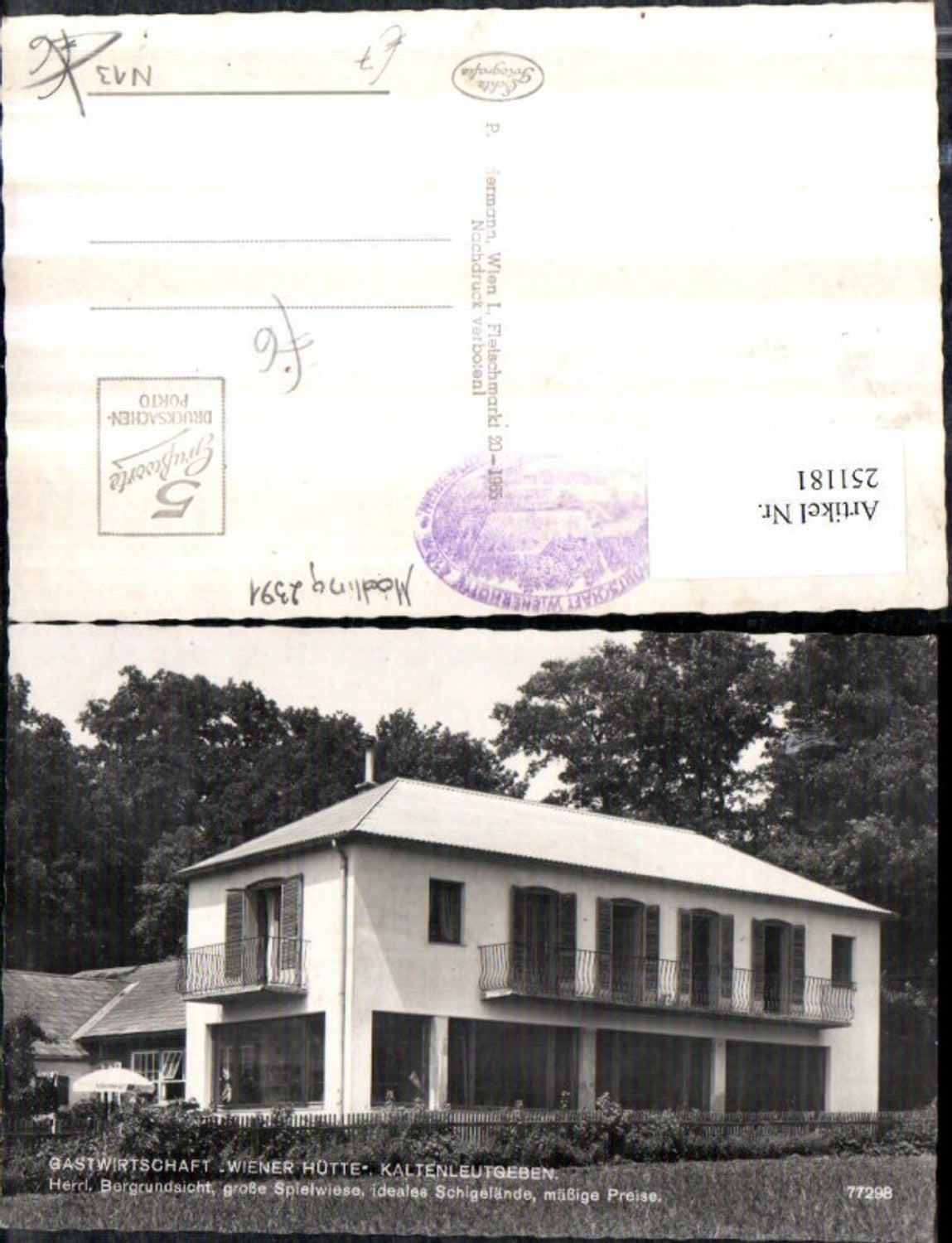 251181,Kaltenleutgeben Gastwirtschaft Wiener Hütte