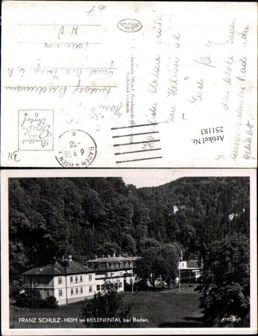 251183,Franz Schulz-Heim im Helenental b. Baden