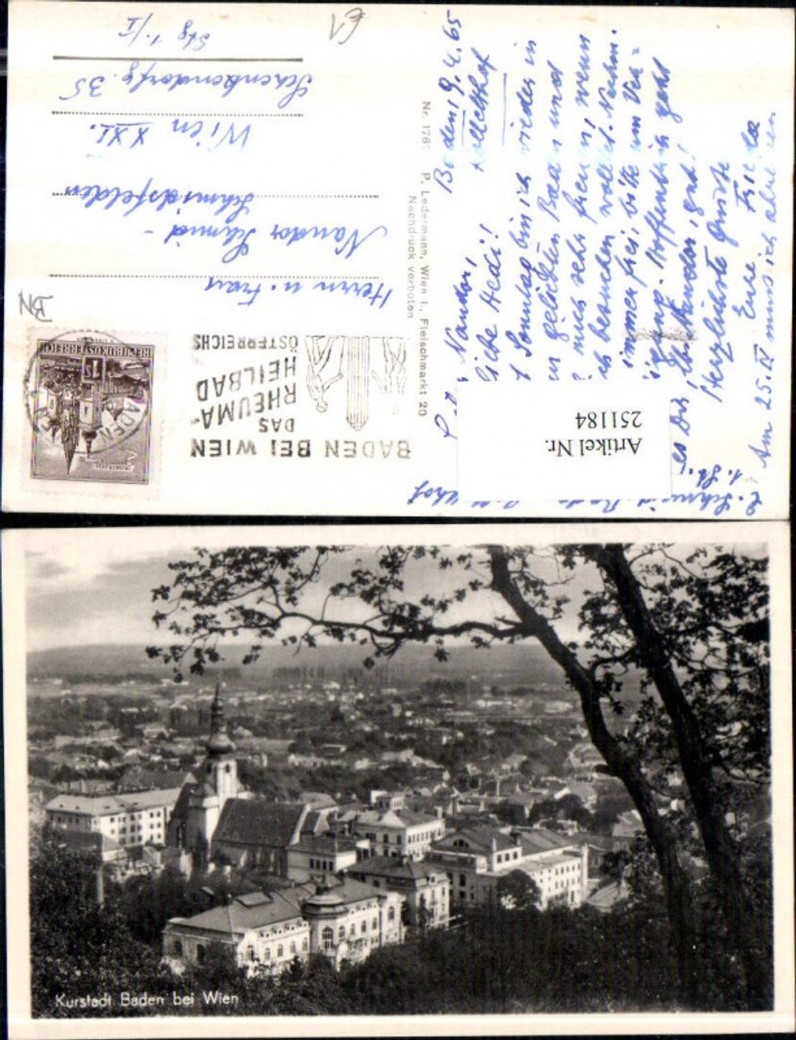 251184,Baden b. Wien Totale Kirche