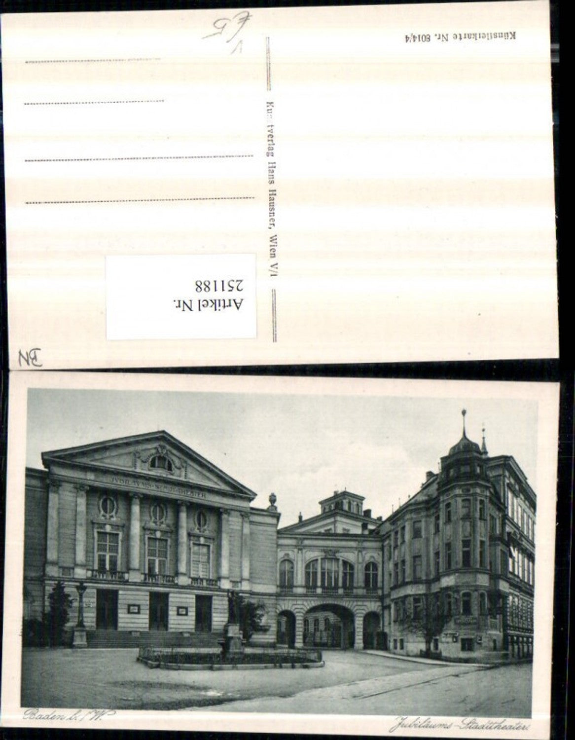 251188,Baden b. Wien Jubiläums-Stadttheater pub Hans Hausner 8014/4