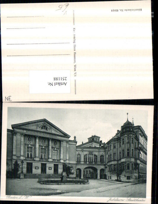 251188,Baden b. Wien Jubiläums-Stadttheater pub Hans Hausner 8014/4