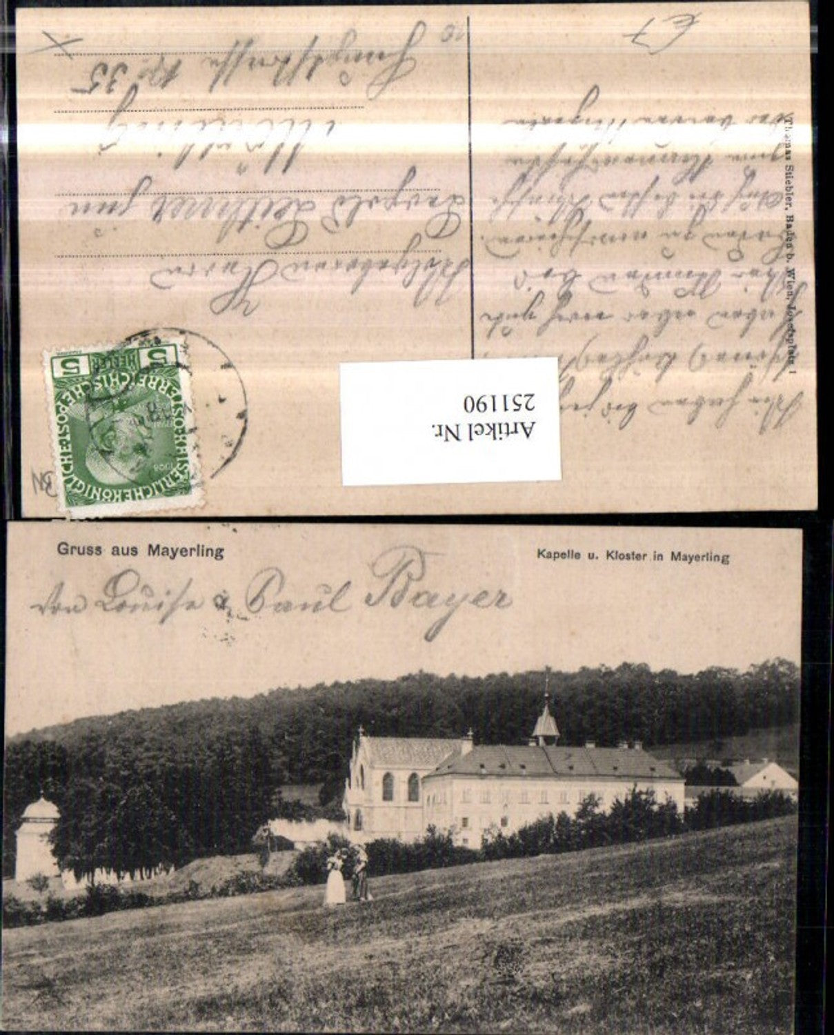 251190,Gruß aus Mayerling Kapelle u. Kloster