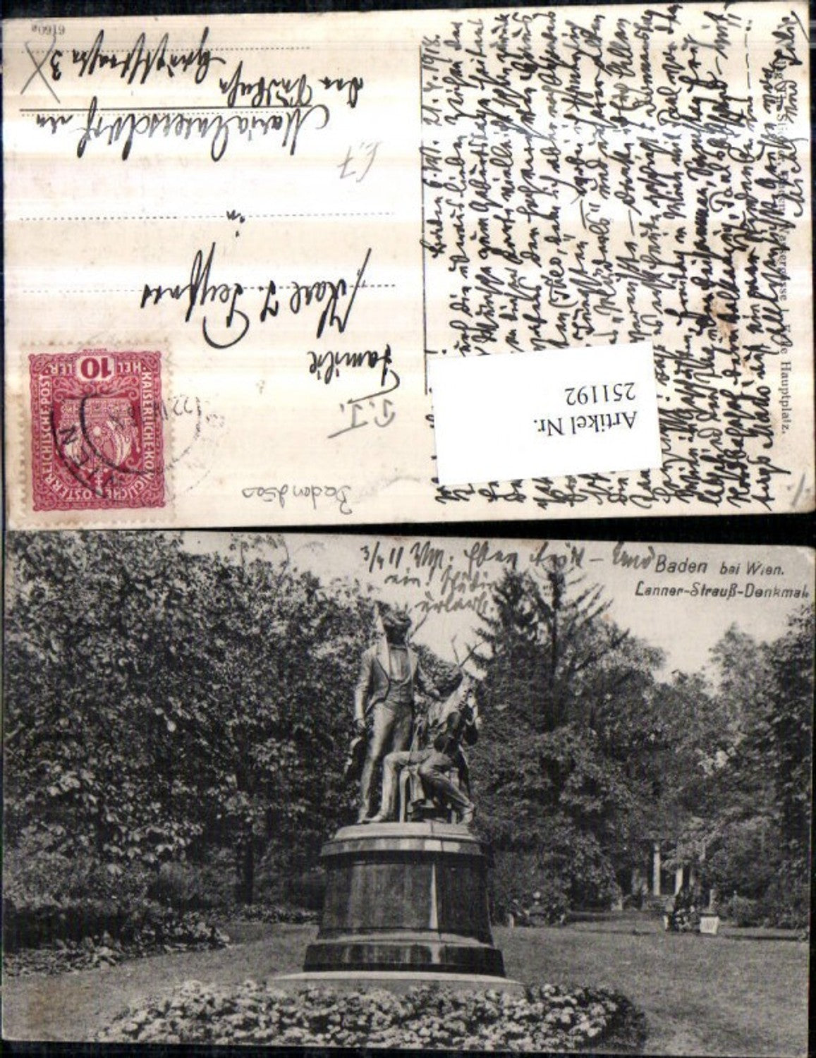 251192,Baden b. Wien Lanner-Strauß-Denkmal