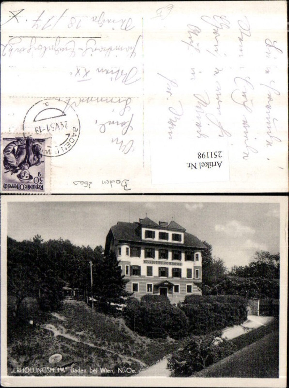 251198,Baden b. Wien Erholungsheim d. Musiker 1912